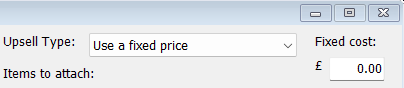 shows fixed price upsell type selected and associated text box